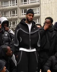 Sweat à capuche sérigraphié à manches longues vierge épaisse sweat à capuche zippé logo personnalisé - Product Image 1