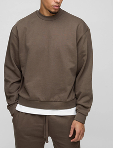 OEM/ODM invierno otoño moda 100% algodón chándal pesado maternidad Streetwear conjunto de gran tamaño Boxy Fit sudadera pantalones de chándal - Product Image 3