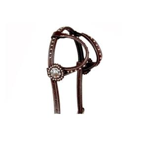Cuir de qualité supérieure Western One Ear Headstall Basket Tooling SS Conchos & Stud Design Vente à chaud Fabricants en gros - Product Image 3