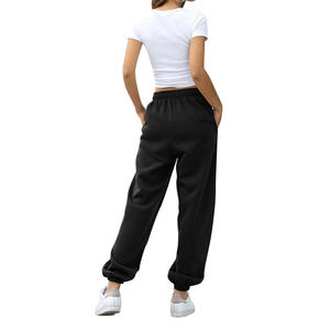 Pantalones Jogger de Invierno para Mujer, Cintura Media, Estilo Urbano, Fitness, Holgados, Casuales, Pierna Recta Ancha, Cintura Elástica, Forro Polar, Ecológicos - Product Image 5