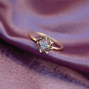 Anillo de oro macizo de 18 quilates certificado IGI con diamante ligero para joyería de uso diario - Product Image 5