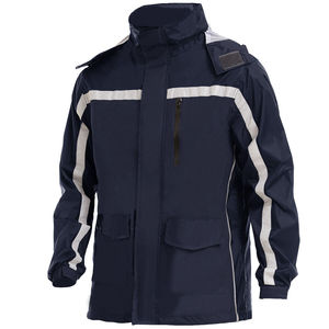Chaqueta de lluvia de invierno transpirable impermeable con capucha de calle alta para hombre de diseño personalizado cortavientos deportes al aire libre - Product Image 1