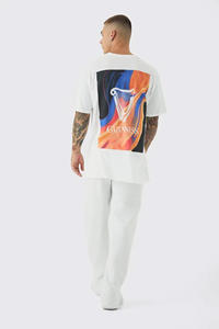 2025 surdimensionné hommes Premium 100% coton T-Shirt 240GSM personnalisé impression numérique Streetwear longue conception haute qualité sérigraphie - Product Image 2