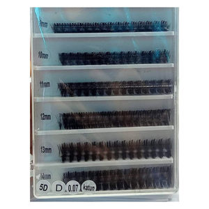 Top 5D Wispy pelo sintético volumen completo extensiones de pestañas hechas a mano nuevo suave OEM etiqueta privada personalizada para hermoso maquillaje diario - Product Image 6