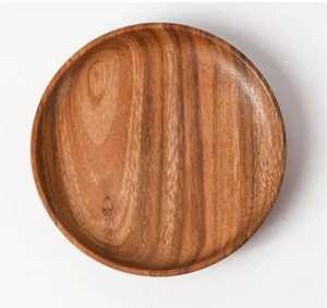Premium Quality Eco-Friendly Handmade Round <b>Serving</b> Trays and <b>Spoons</b> Made of Acacia Wood with Antique Design - Product Image 3