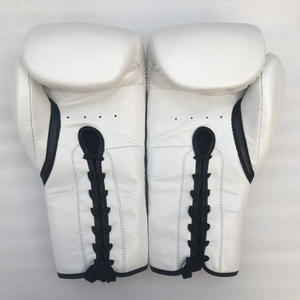 Guantes profesionales de cuero genuino de alta calidad para boxeo y ropa deportiva de muñeca con cordones MMA-Suministro directo al por mayor - Product Image 5