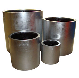 Peinture résistante aux UV, pot décoratif pour la maison et le jardin, pot moderne brillant rouge en fibre de verre FRP rond, jardinières écologiques vietnamiennes - Product Image 1