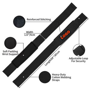 Poignets de poignée en coton néoprène robustes sangles de levage respirant Gym Powerlifting soutien musculation Fitness sécurité - Product Image 2