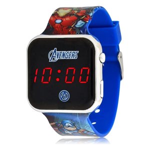 AVENGERS การ์ตูนคิดส์แบล็คบลูนาฬิกาดิจิตอล LED กันน้ำทรงสี่เหลี่ยมผืนผ้าลำลองสไตล์สปอร์ต 30 มม - Product Image 1