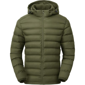New 2026 Best Quality Plus Size Men Puffer <b>Jacket</b> Winter Unisex Custom High Quality <b>Canvas</b> Stand Collar High Street Style Front - Product Image 1