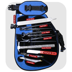 Outils de maréchal-ferrant personnalisés et ensemble de tablier de maréchal-ferrant en cuir pour le soin des chevaux, outil de toilettage pour chevaux, pince à coudre les sabots, tire-sabots, couteau à sabots - Product Image 4