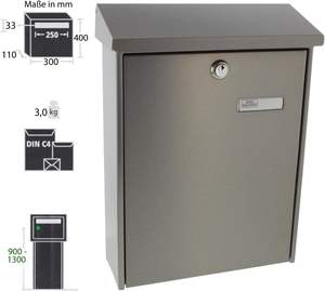 Buzón para colgar en la pared personalizado, paquetes de letras de gran capacidad de acero galvanizado, muebles de Metal para exteriores, minimalista, OEM y ODM - Product Image 6