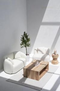 Mesa auxiliar de madera de mango macizo de diseño moderno, almacenamiento de altura ajustable, muebles para el hogar ensamblados para dormitorio, sala de estar, comedor - Product Image 6