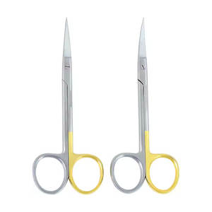 กรรไกรตัดม่านตาพร้อมจุดคมโค้งงอทีซีรอยเย็บเนื้อเยื่อตาขนาด110มม. หรือ11ซม. ทำจากสแตนเลสเยอรมัน - Product Image 1