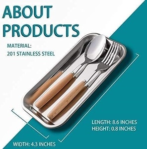 Plateaux et plaques en acier modernes chirurgicaux Plateau pour fournitures d'instruments de laboratoire Outil de tatouage Plaque à vaisselle Thé Fruits Bijoux et plus - Product Image 4