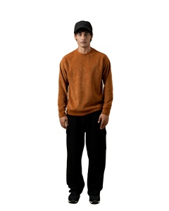 Wholesale Custom Printing Crewneck Sweatshirt <b>Men</b> OEM Casual Shoulder Drop <b>Pullover</b> <b>Men</b> 100% Cotton Oversize Plain Sweatshirts - Product Image 1