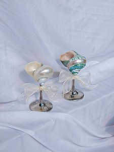 Verre à vin décoratif de coquillage pour les restaurants et les événements à la maison de décor avec l'aspect côtier élégant - Product Image 2