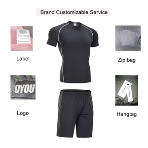 Ensemble de compression respirant pour hommes, dernier style, quantité minimale de commande bas, vêtements de fitness, protège-éruption respirant - Product Image 3