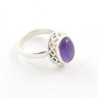 Meilleure vente 925 bague en argent sterling vierge mystique pierres précieuses authentique argent style bohème en gros bijoux indiens