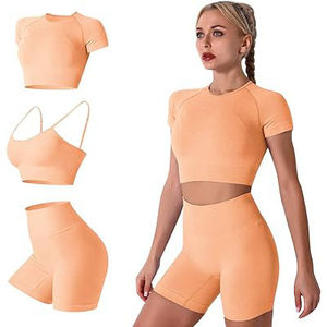 Pantalones de Yoga para mujer de alta calidad, nuevo diseño, poliéster/nailon, secado rápido, transpirable, cintura elástica, OEM, traje deportivo para Fitness, venta al por mayor - Product Image 1