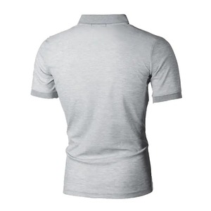 Polo d'été décontracté pour hommes 100% coton à manches courtes bloc couleur impression haute qualité soie Gym Fitness dernière conception - Product Image 2