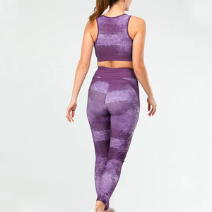 Conjunto de Yoga de mujer de alta calidad diseño personalizado OEM último estilo patrón sólido hasta la rodilla características de talla grande - Product Image 6