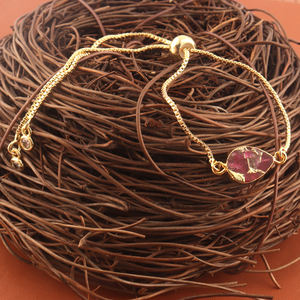 Fine Fashion Jewelry Mohave-bracelet en cuivre, rubis, Turquoise, plaqué or - Product Image 4