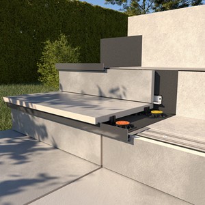 Renoplast ®   Profilé de nez de marche en aluminium SC1 pour sols en céramique - Profil de marche de 200 cm 12 mm, profil de bordure de carrelage - Product Image 5