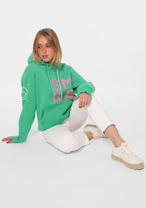 Conjunto de Sudadera con capucha de gran tamaño de peso pesado OEM/ODM, sudaderas de mujer de invierno con estampado personalizado, fabricante frontal Unisex sin cuerdas al por mayor - Product Image 4
