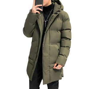 2025 New High Quality <b>Men's</b> Winter Parka Black Hooded <b>Jacket</b> Zipper Closure Thick Warm Long Coat <b>Casual</b> Style Brand Clothing - Product Image 3