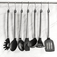 Outils de cuisine en silicone pour la maison set d'ustensiles de cuisine set d'ustensiles de cuisine en silicone en acier inoxydable set d'ustensiles de cuisine