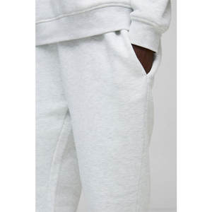 กางเกงสเวตเตอร์ของผู้ชายกางเกงลายทางผ้าคอตตอนแบบลำลองด้านหน้าเรียบ100% - Product Image 6