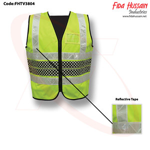 Top vente 100% polyester gilet de sécurité vêtements de travail haute visibilité sécurité Construction gilet réfléchissant avec Style fermeture éclair avant - Product Image 4