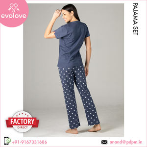 Meilleure vente 100% coton 2 pièces femmes Pama ensemble dernière conception Sexy robe de nuit fermeture à cordon XL-pour un usage domestique cet hiver - Product Image 6