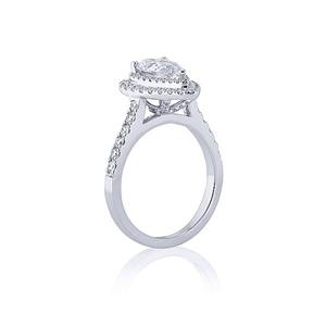 Bague de fiançailles de qualité supérieure en or 10 carats, argent cultivé en laboratoire, 1 carat coupe poire VVS2 E couleur IGI certifié éthique en gros - Product Image 2