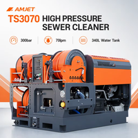 Nettoyeur de canalisations haute pression AMJET TS3070 18,5 GPM, machine de nettoyage de canalisations industrielle