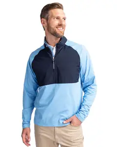 Men 1/4 quarter zip pullover shirt Customized Logo Full sleeve T-Shirts Color Block OEM Service Machine Washable Men's T-Shirts