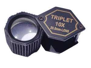 Lupa de 18 mm con Triple Aumento y Ojo Dorado 10X con Empuñadura de Goma, la Mejor Lupa para Joyeros, Diamantes, Piedras Preciosas, Monedas y Sellos - Product Image 6