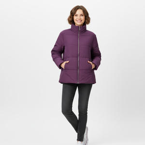 <b>Women</b> Puffer <b>Jacket</b> Cotton Filled Breathable Warm <b>Lightweight</b> Soft Comfortable Outerwear <b>for</b> Outdoor Daily and Winter Use - Product Image 1