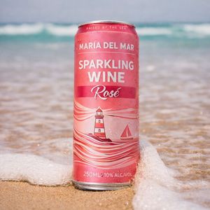 Vino Espumoso Rosado Brut Maria del Mar, 100% Tempranillo, 10% ABV, Vino Espumoso Español en Lata de 250ml - Product Image 3