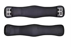 Equinos anatómicos sintéticos Dressage Girth Horse Saddle Soft Anti-Chaff Girths Espuma de memoria Elástico Ambos extremos Cuidado del caballo - Product Image 6