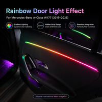 Kit d'éclairage ambiant LED RGB 64 couleurs pour Mercedes Benz W177 12V, éclairage d'ambiance intérieur, décoration de voiture