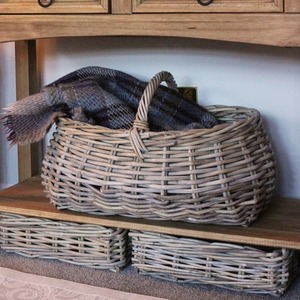 Cesta de Compras de Mimbre Rattan Market, Hecha a Mano, Ecológica, Cestas de Almacenamiento de Mimbre Natural, Modernas, Multifuncionales, Artex Green Earth - Product Image 3