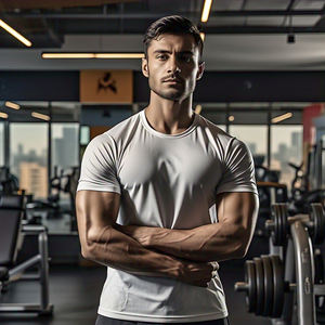 Athlétique Séchage Rapide Serré Sport Compression T-shirts 100% Polyester Fitness Gym TShirt Couche De Base Compression T-shirts - Product Image 2