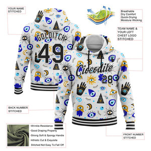 เสื้อฮู้ดพิมพ์ลายซับลิเมชันมีฮู้ดระบายอากาศได้ - Product Image 2