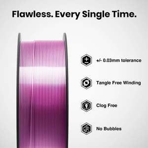 La mejor calidad 1kg PLA 1,75mm Filamento Seda Púrpura Impresión 3D Varillas de plástico de numakers - Product Image 3