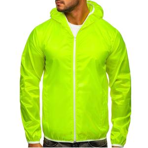 Lightweight Men Outer Wear Breathable Rain <b>Jacket</b> With Hoodie Red Color Windbreaker <b>Jackets</b> Training <b>Workout</b> Custom <b>Jackets</b> OEM - Product Image 2
