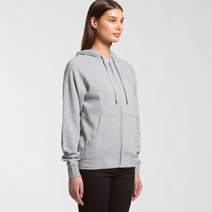 Anti-Winkle Regular Street Wear Unisex Full Zipper Thick <b>Fleece</b> Fabric Inside Blank Embroidery Custom Logo Women's Zip-Up Hoodie - Product Image 4