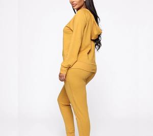 Ropa Deportiva Personalizable Marca Privada Chándal Casual Mujer Alta Calidad Poliéster Algodón Impresión Personalizada Jogging Chándal - Product Image 2