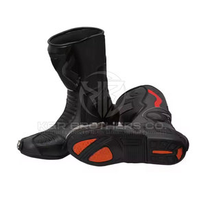Chaussures de moto pour hommes avec design à lacets et matériau résistant à l'abrasion Chaussures de moto pour hommes sportifs - Product Image 1
